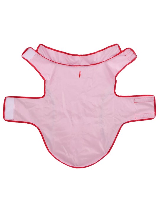 Pláštěnka pro psy s reflexními proužky polyester červená l