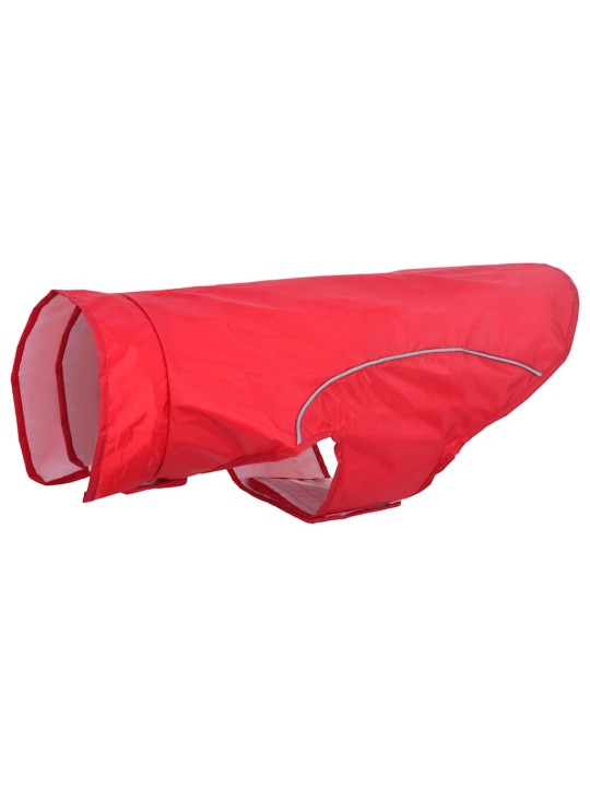 Pláštěnka pro psy s reflexními proužky polyester červená 2xl