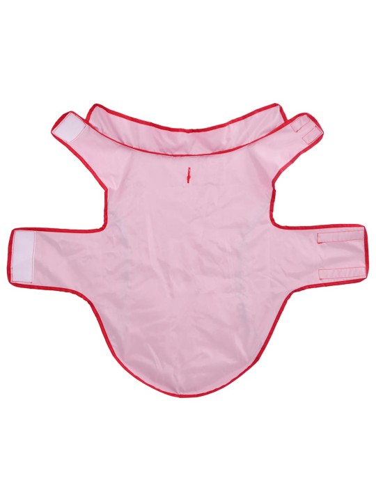 Pláštěnka pro psy s reflexními proužky polyester červená 2xl