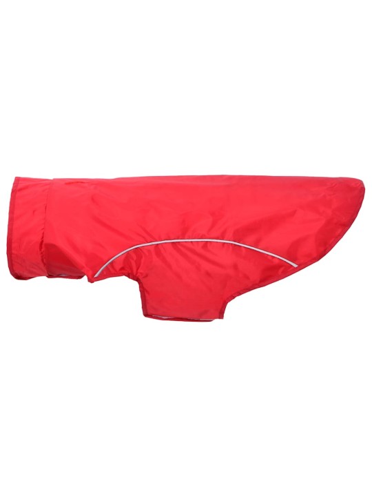 Pláštěnka pro psy s reflexními proužky polyester červená 2xl