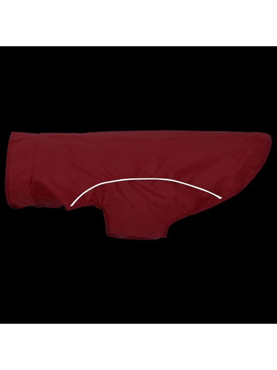 Pláštěnka pro psy s reflexními proužky polyester červená 2xl