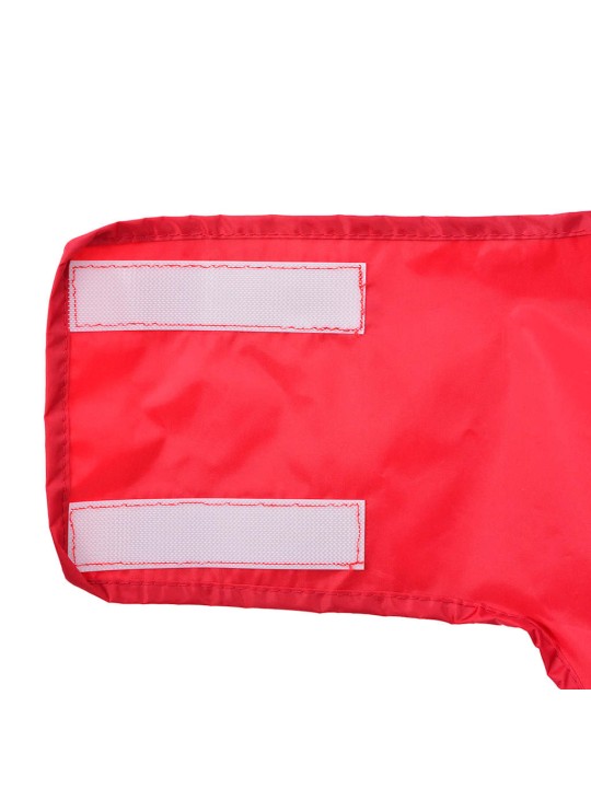 Pláštěnka pro psy s reflexními proužky polyester červená 2xl