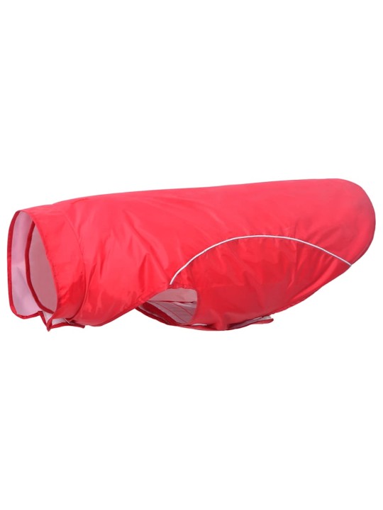 Pláštěnka pro psy s reflexními proužky polyester červená 3xl
