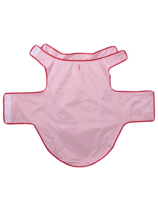 Pláštěnka pro psy s reflexními proužky polyester červená 3xl