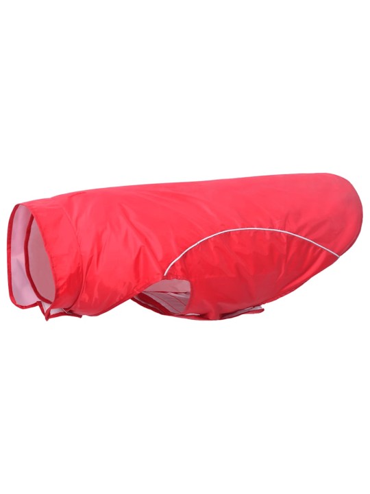 Pláštěnka pro psy s reflexními proužky polyester červená 4xl