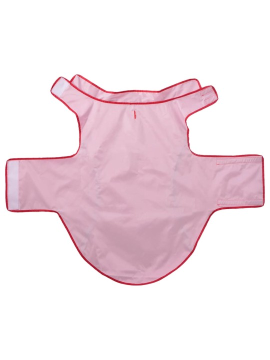 Pláštěnka pro psy s reflexními proužky polyester červená 4xl
