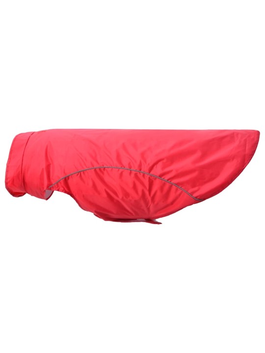 Pláštěnka pro psy s reflexními proužky polyester červená 4xl