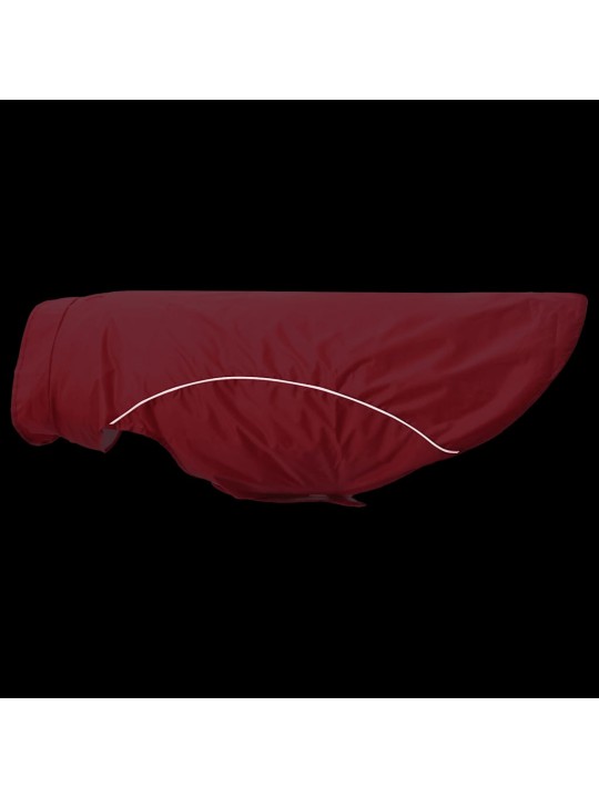 Pláštěnka pro psy s reflexními proužky polyester červená 4xl