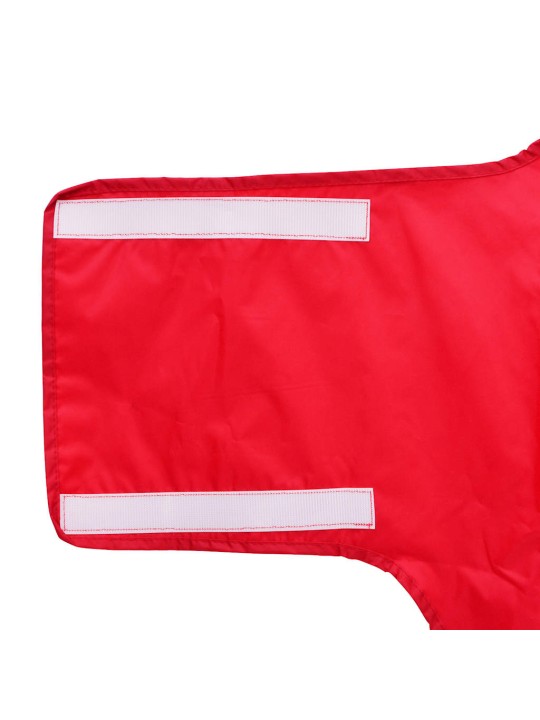Pláštěnka pro psy s reflexními proužky polyester červená 4xl