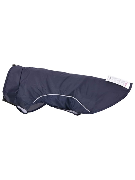 Pláštěnka pro psy s reflexními proužky polyester modrá xxs