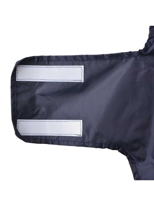 Pláštěnka pro psy s reflexními proužky polyester modrá xxs