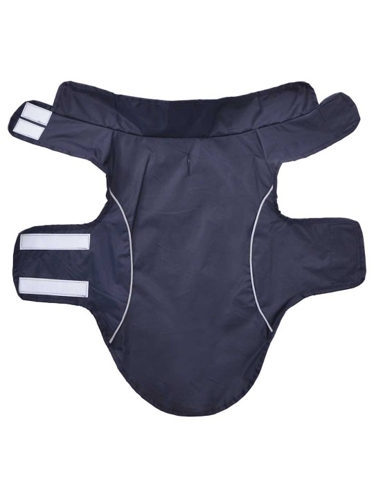Pláštěnka pro psy s reflexními proužky polyester modrá s