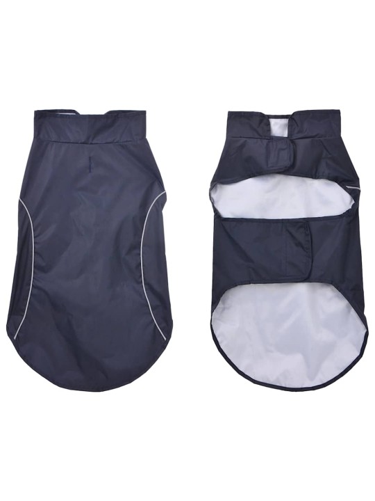 Pláštěnka pro psy s reflexními proužky polyester modrá l