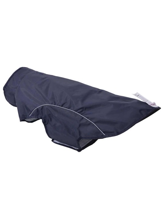 Pláštěnka pro psy s reflexními proužky polyester modrá l