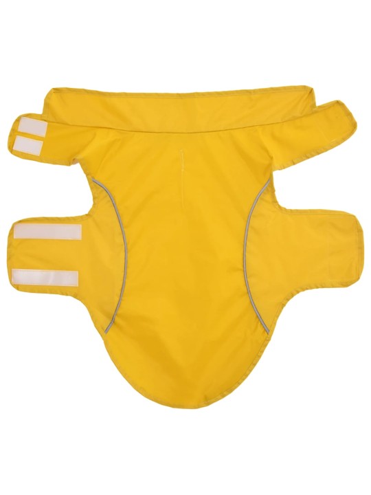 Pláštěnka pro psy s reflexními proužky polyester žlutá xxs