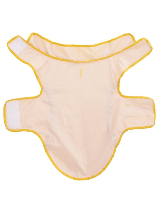 Pláštěnka pro psy s reflexními proužky polyester žlutá xxs