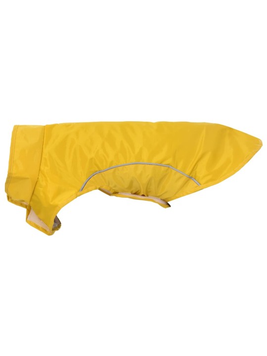 Pláštěnka pro psy s reflexními proužky polyester žlutá xs
