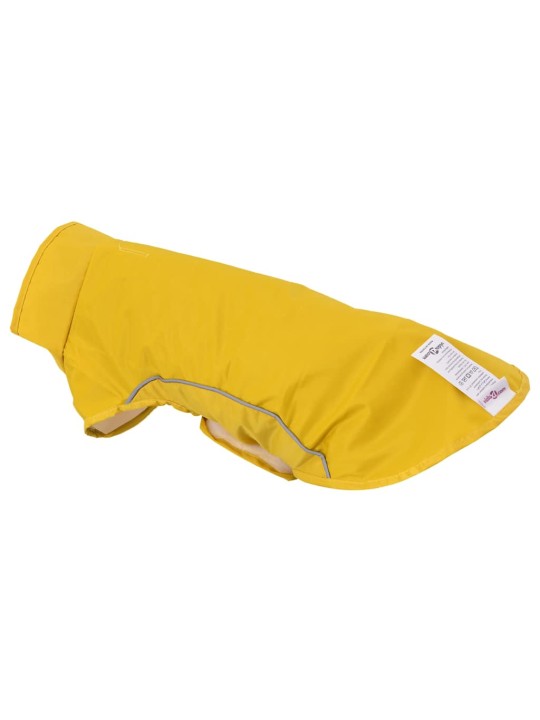 Pláštěnka pro psy s reflexními proužky polyester žlutá xs