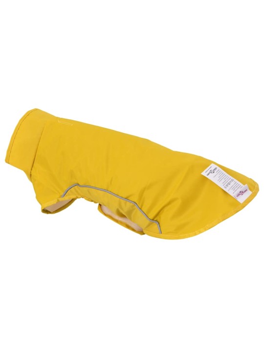 Pláštěnka pro psy s reflexními proužky polyester žlutá s