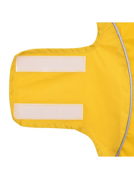 Pláštěnka pro psy s reflexními proužky polyester žlutá s