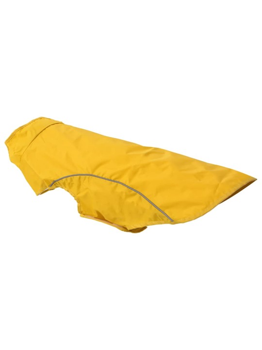 Pláštěnka pro psy s reflexními proužky polyester žlutá l