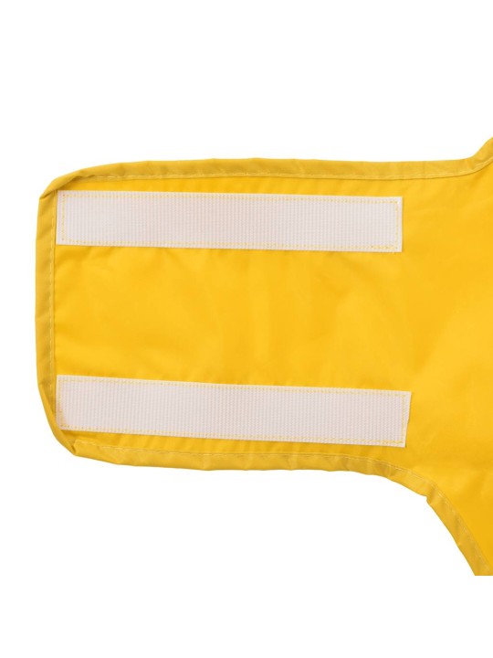 Pláštěnka pro psy s reflexními proužky polyester žlutá xl