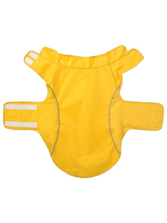Pláštěnka pro psy s reflexními proužky polyester žlutá 2xl