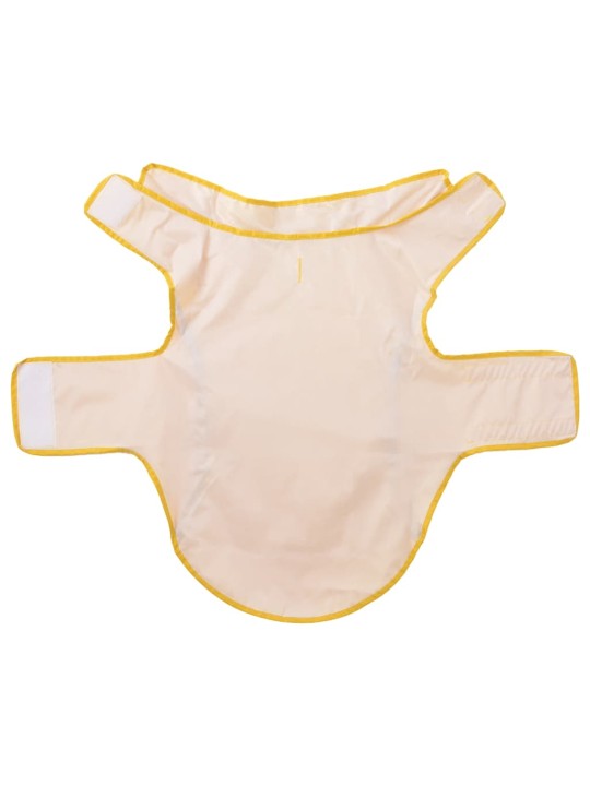 Pláštěnka pro psy s reflexními proužky polyester žlutá 2xl