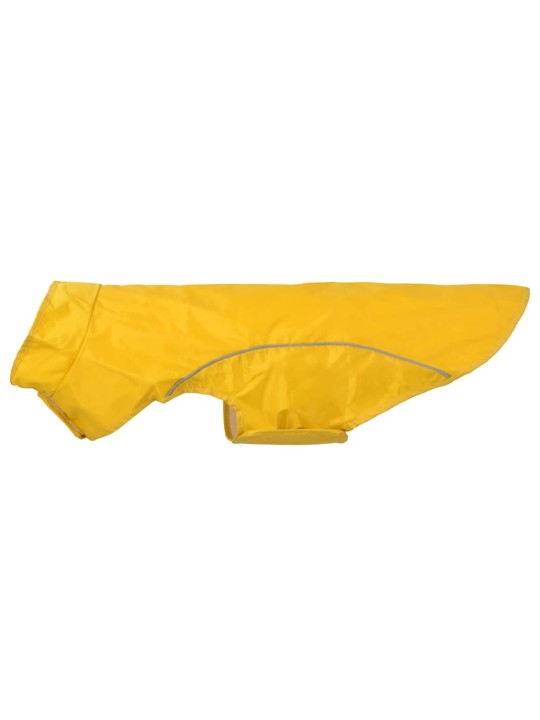 Pláštěnka pro psy s reflexními proužky polyester žlutá 2xl