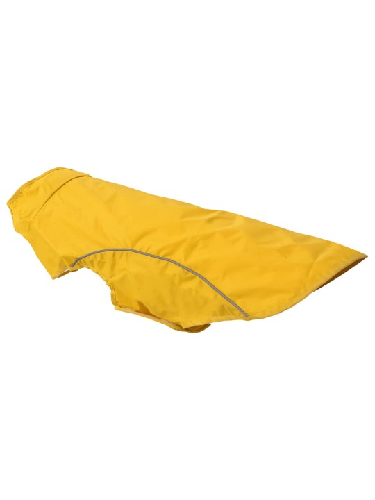 Pláštěnka pro psy s reflexními proužky polyester žlutá 2xl