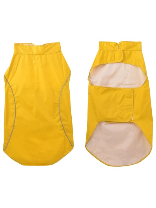 Pláštěnka pro psy s reflexními proužky polyester žlutá 3xl