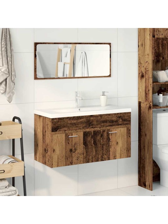 3dílná koupelnová sestava old wood kompozitní dřevo