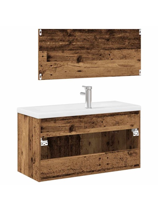 3dílná koupelnová sestava old wood kompozitní dřevo