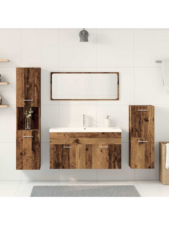 5dílná koupelnová sestava old wood kompozitní dřevo