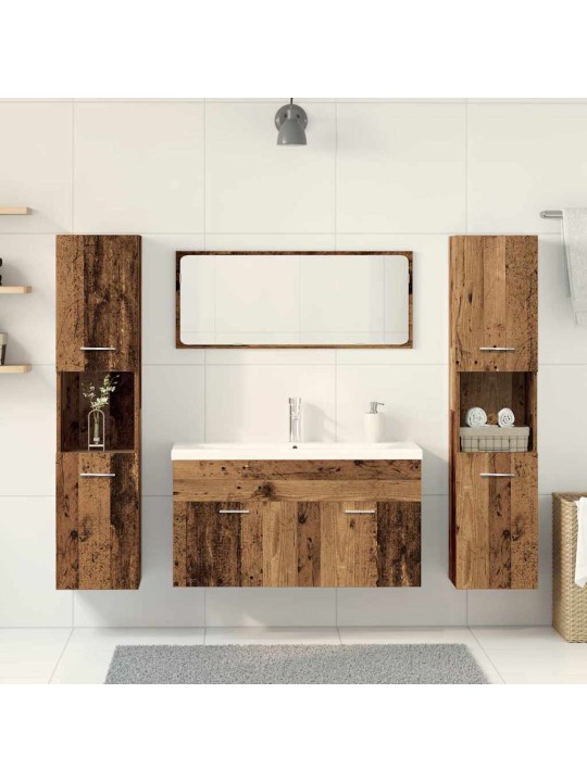 5dílná koupelnová sestava old wood kompozitní dřevo