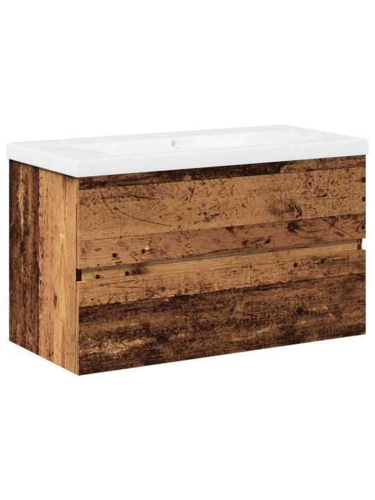 Skříňka se zápustným umyvadlem old wood