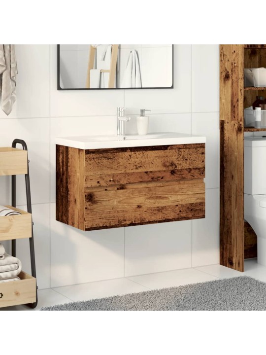 Skříňka se zápustným umyvadlem old wood