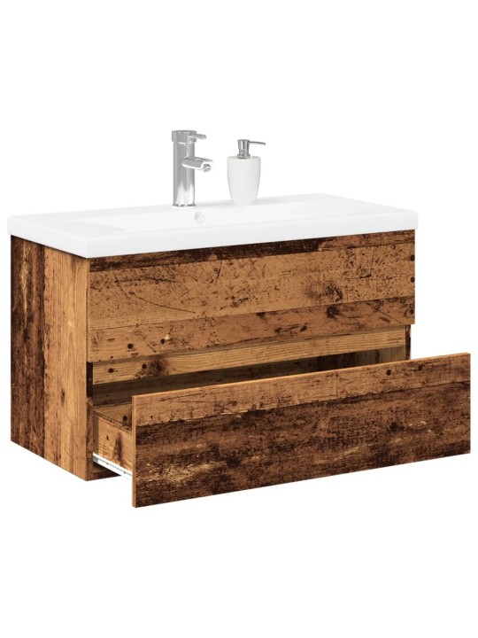 Skříňka se zápustným umyvadlem old wood