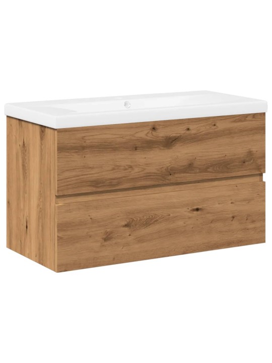 Skříňka se zápustným umyvadlem dub artisan