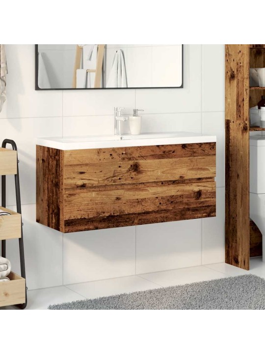 Skříňka se zápustným umyvadlem old wood