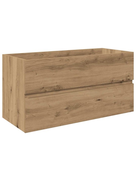 Umyvadlová skříňka s vestavěným umyvadlem a baterie dub artisan
