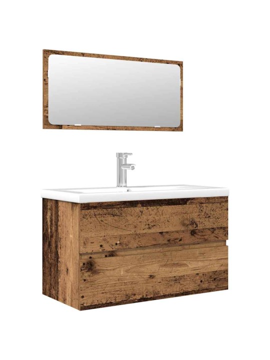 3dílná koupelnová sestava old wood kompozitní dřevo
