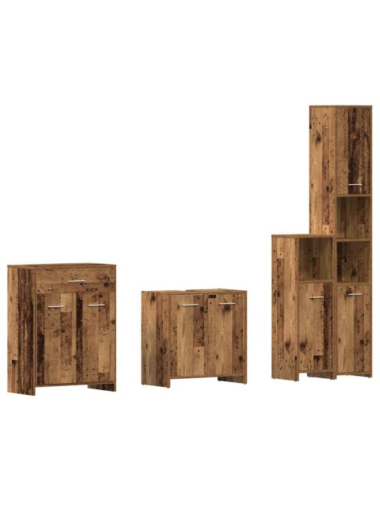 4dílná koupelnová sestava old wood kompozitní dřevo
