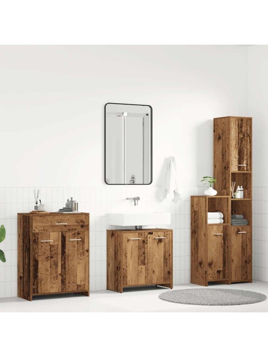 4dílná koupelnová sestava old wood kompozitní dřevo