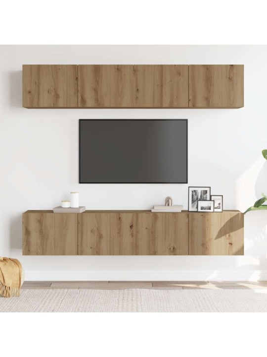 Nástěnné tv skříňky 4 ks dub artisan kompozitní