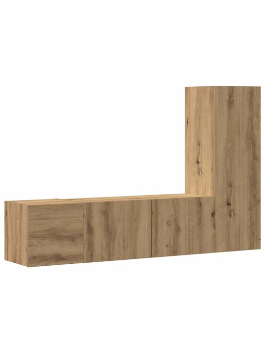 Nástěnné tv skříňky 3 ks dub artisan kompozitní