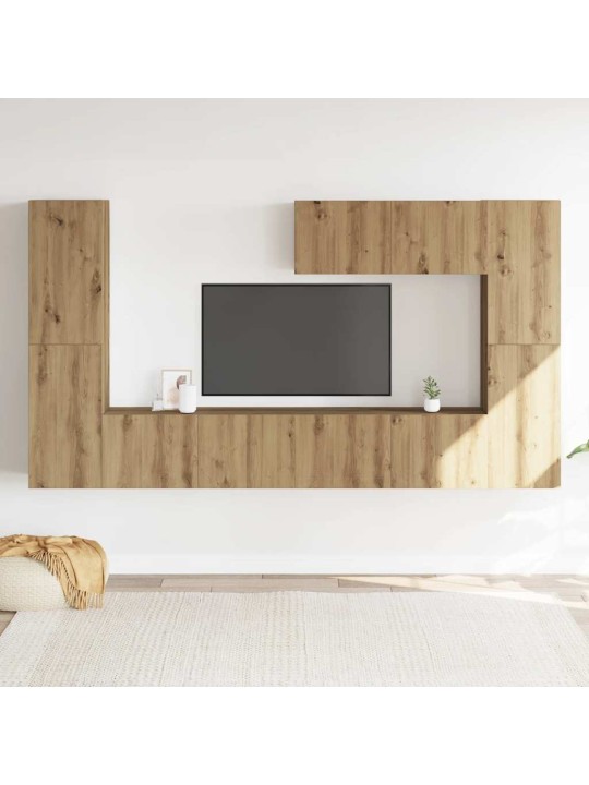 Nástěnné tv skříňky 7 ks dub artisan kompozitní