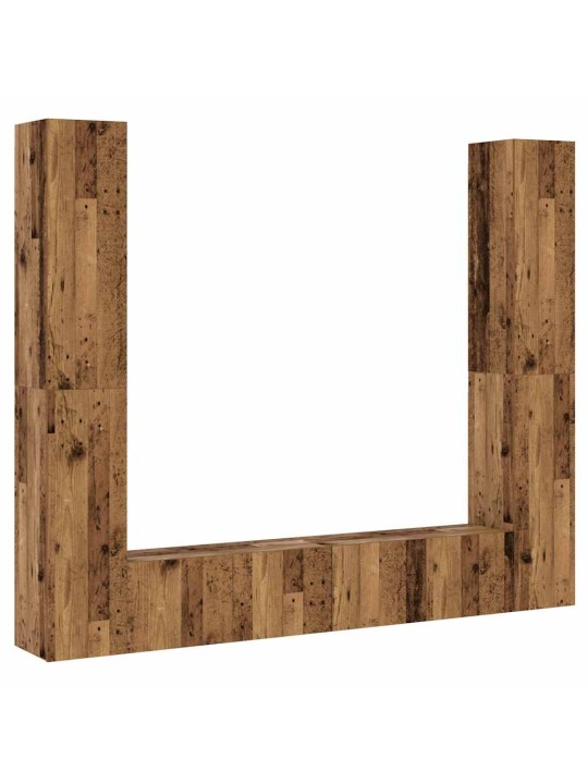 Nástěnné tv skříňky 6 ks old wood kompozitní