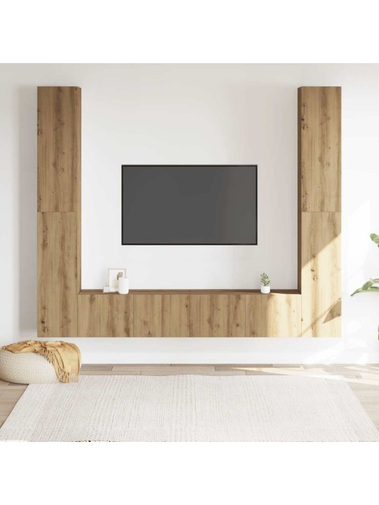 Nástěnné tv skříňky 6 ks dub artisan kompozitní
