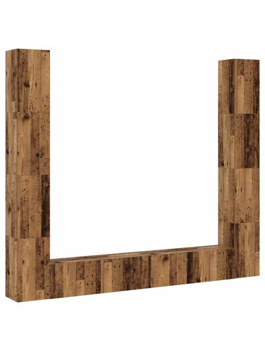 Nástěnné tv skříňky 6 ks old wood kompozitní